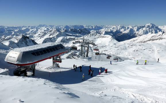 Gletsjerskigebied in het oostelijk deel van de Alpen